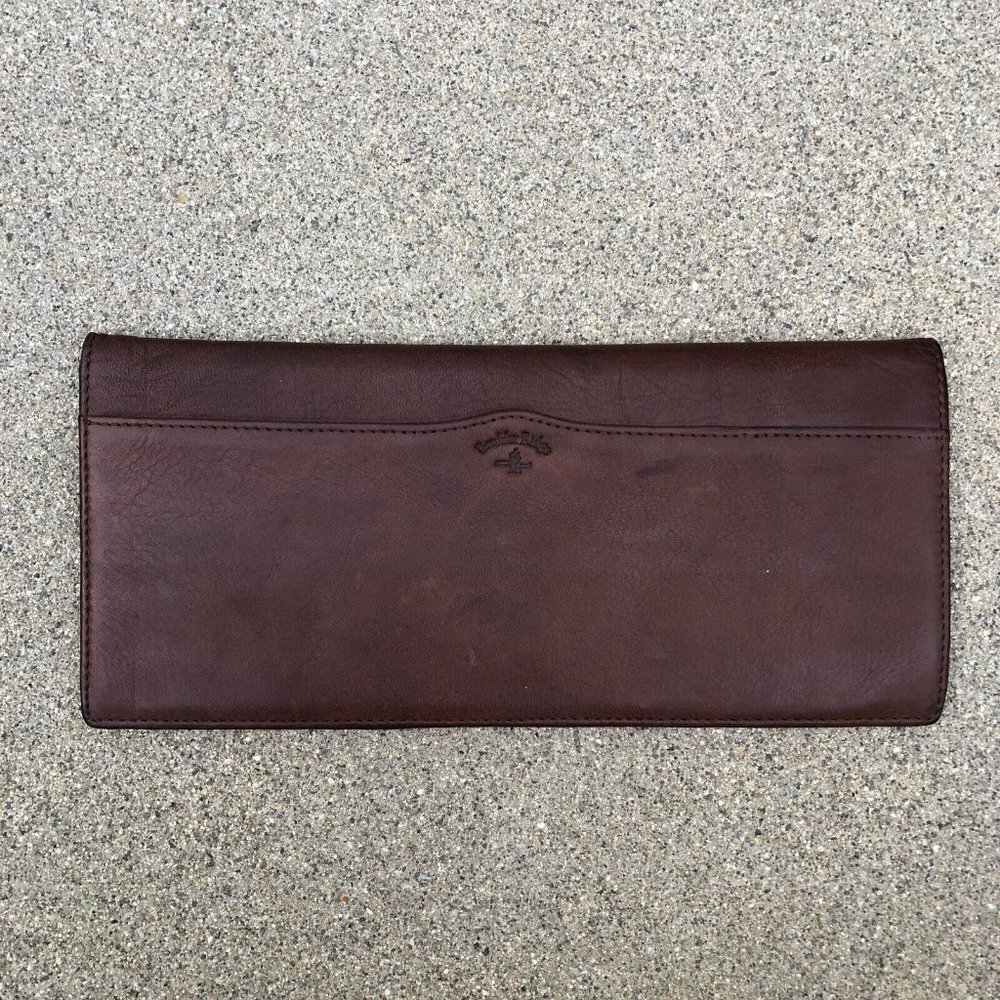 Vintage BOULDER RIDGE Genuine Leather Bifold Wallet Brown Clutch​​​​​​​